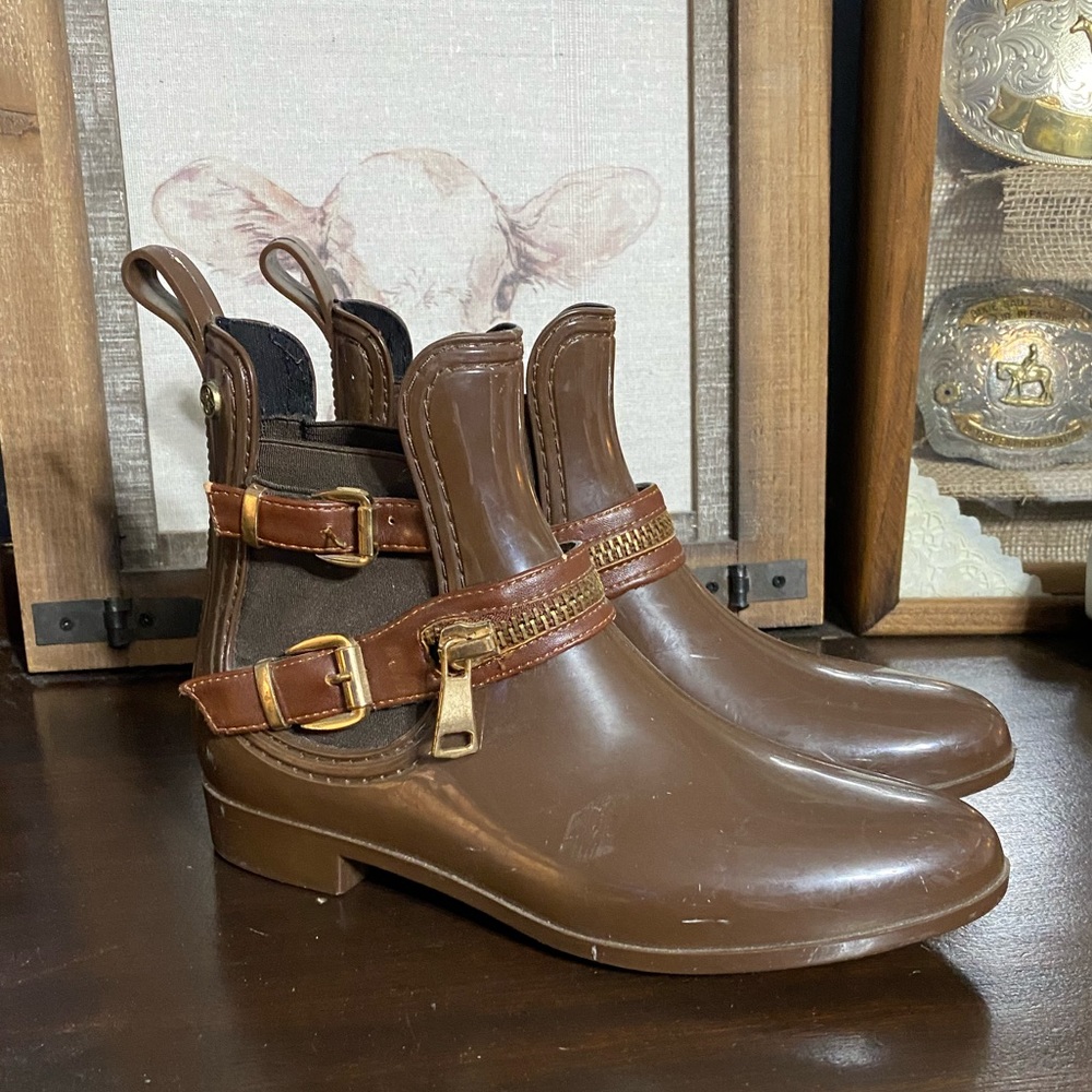 ❤️Cute Brown Short Rain Boots